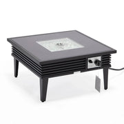 Walbrooke Outdoor Patio Square Fire Pit and Tank Holder with Slats Design - Elax Furniture