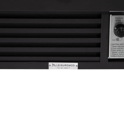 Walbrooke Modern Outdoor Square Fire Pit Table with Powder-Coated Aliuminum Frame and Slats Design - Elax Furniture