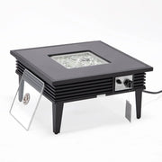 Walbrooke Modern Outdoor Square Fire Pit Table with Powder-Coated Aliuminum Frame and Slats Design - Elax Furniture