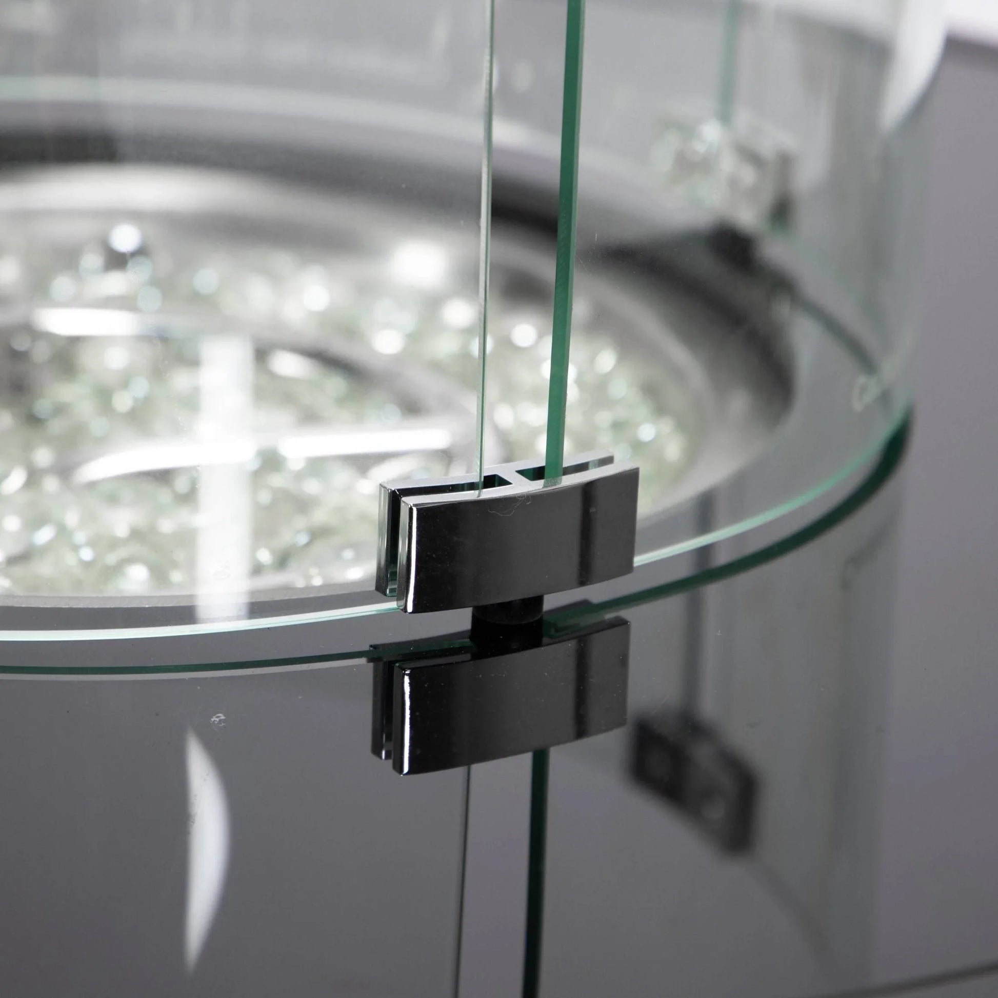 Walbrooke Outdoor Patio Round Fire Pit and Tank Holder with Slats Design - Elax Furniture