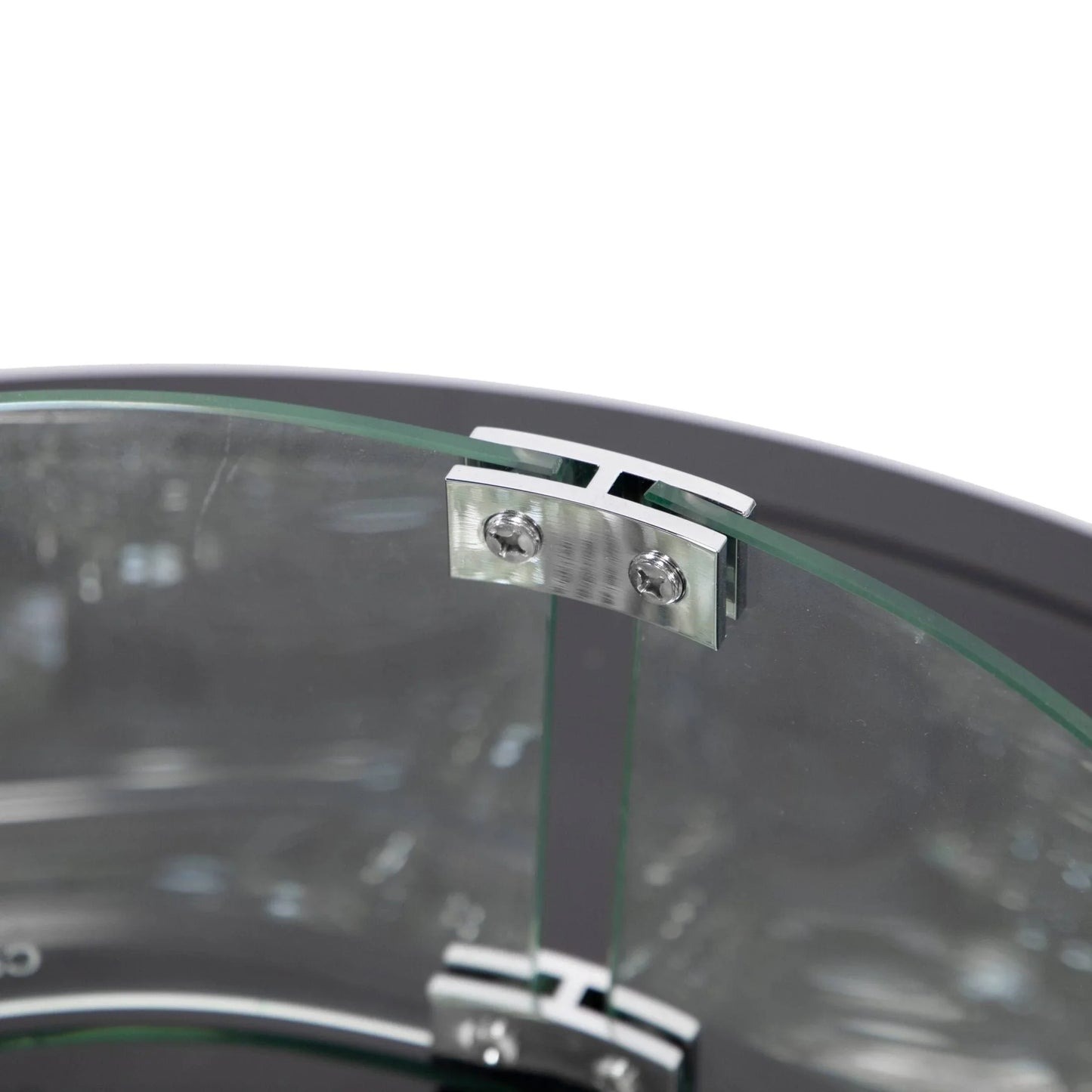 Walbrooke Modern Outdoor Round Fire Pit Table with Powder-Coated Aliuminum Frame and Slats Design - Elax Furniture