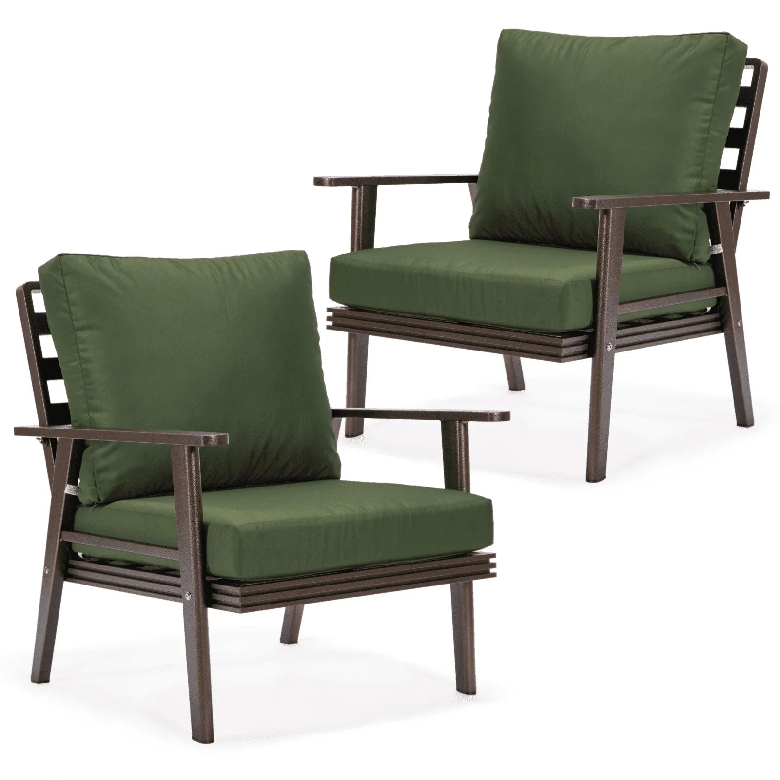 Walbrooke Modern Brown Patio Arm Chair, Set of 2 - Elax Furniture