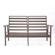 Walbrooke Modern 3-Piece Outdoor Patio Set with Brown Aluminum Frame and Removable Cushions Loveseat and Set of 2 Armchairs - Elax Furniture