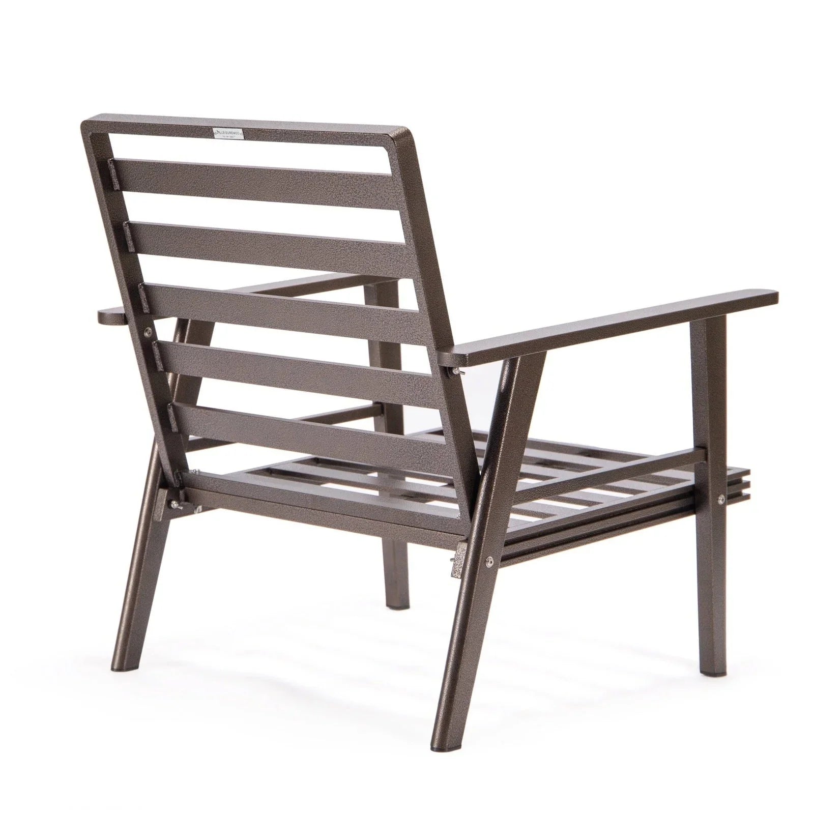 Walbrooke Modern 3-Piece Outdoor Patio Set with Brown Aluminum Frame and Removable Cushions Loveseat and Set of 2 Armchairs - Elax Furniture