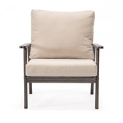 Walbrooke Modern 3-Piece Outdoor Patio Set with Brown Aluminum Frame and Removable Cushions Loveseat and Set of 2 Armchairs - Elax Furniture