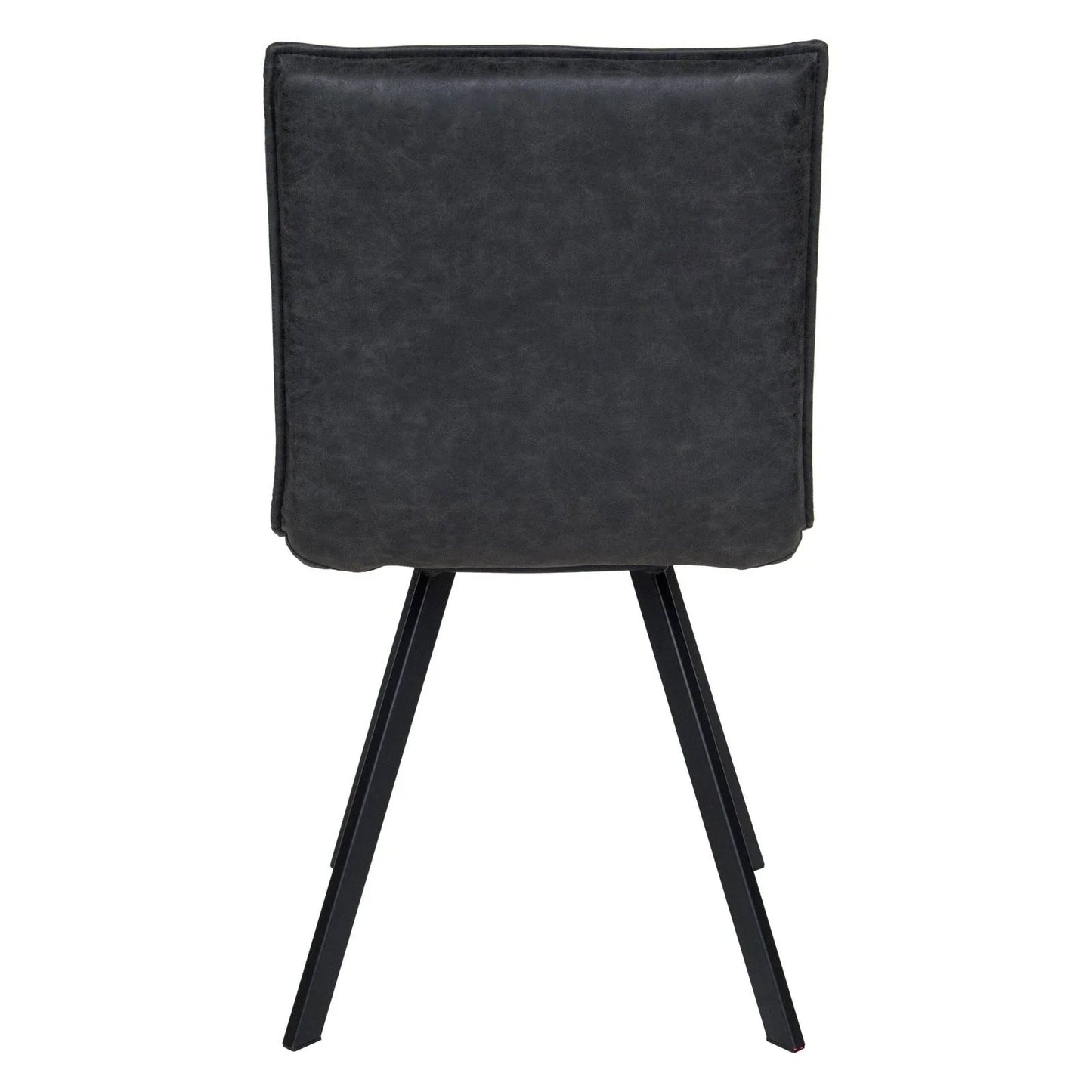 Wesley Leather Dining Chair With Iron Legs - Elax Furniture