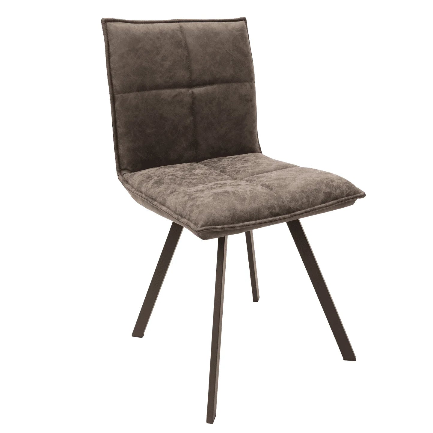 Wesley Leather Dining Chair With Iron Legs - Elax Furniture