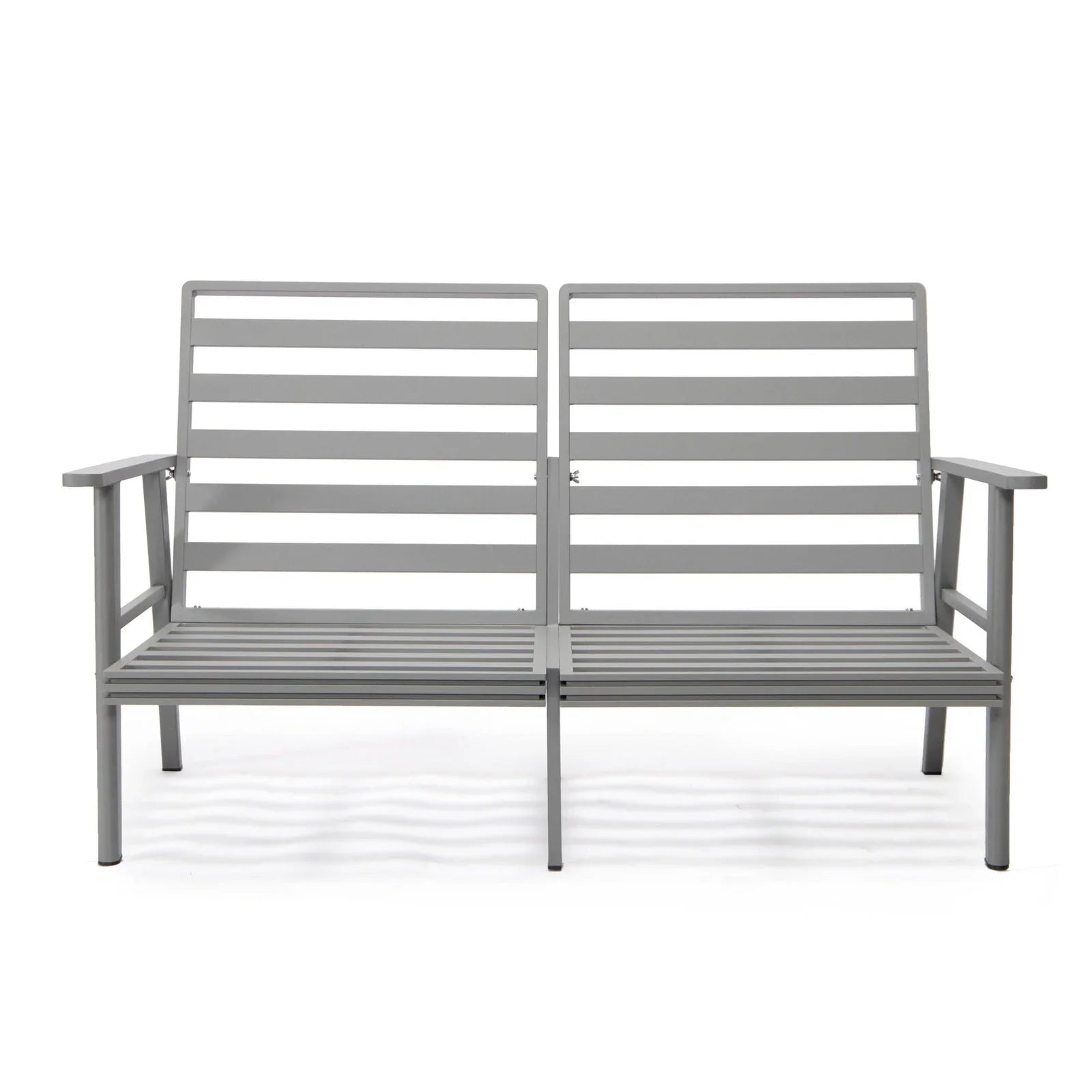 Walbrooke Modern 3-Piece Outdoor Patio Set with Grey Aluminum Frame and Removable Cushions Loveseat and Set of 2 Armchairs - Elax Furniture