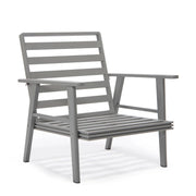Walbrooke Modern 3-Piece Outdoor Patio Set with Grey Aluminum Frame and Removable Cushions Loveseat and Set of 2 Armchairs - Elax Furniture