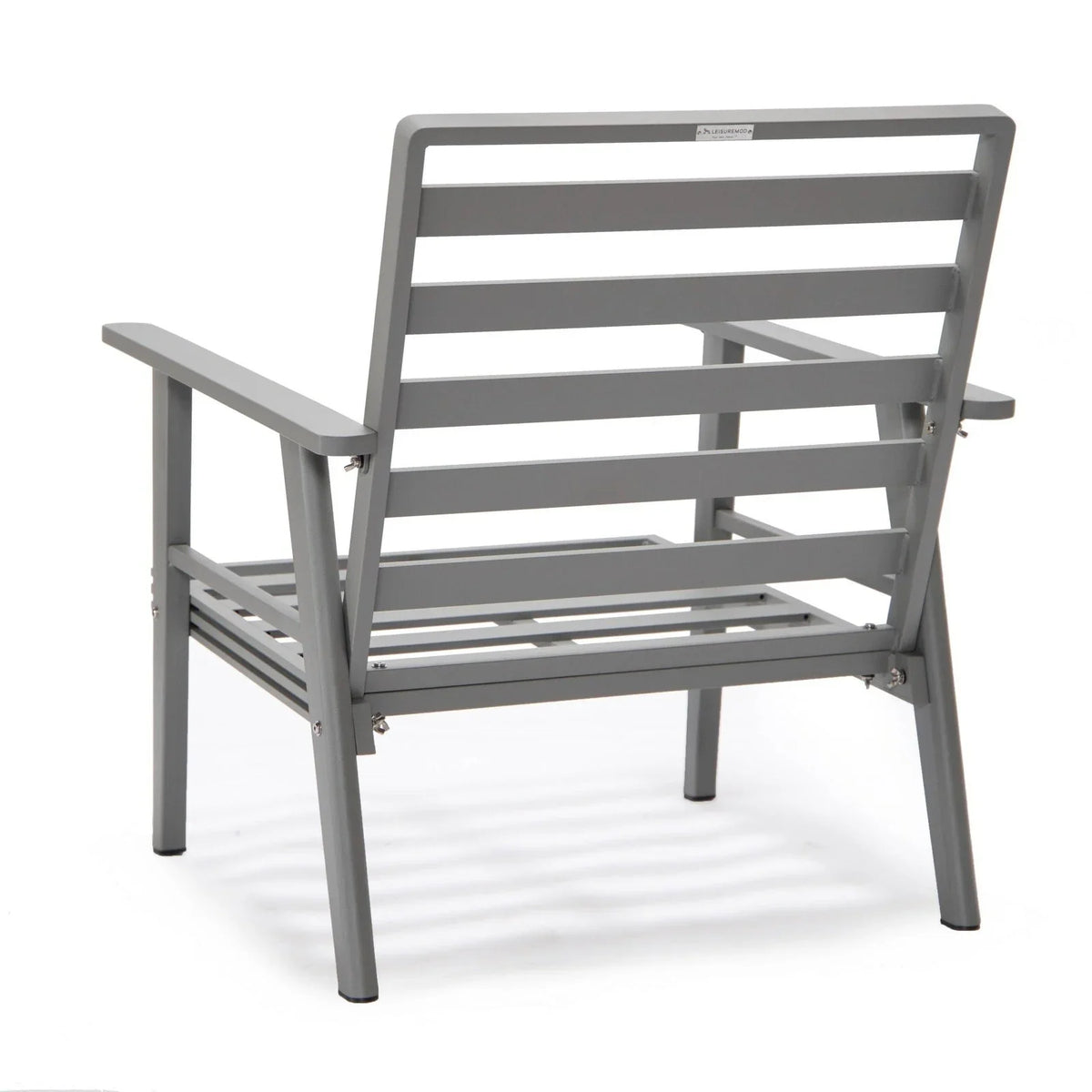 Walbrooke Modern 3-Piece Outdoor Patio Set with Grey Aluminum Frame and Removable Cushions Loveseat and Set of 2 Armchairs - Elax Furniture