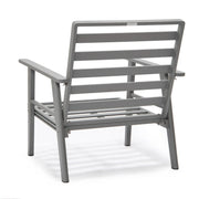Walbrooke Modern 3-Piece Outdoor Patio Set with Grey Aluminum Frame and Removable Cushions Loveseat and Set of 2 Armchairs - Elax Furniture