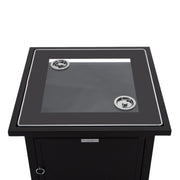 Walbrooke Outdoor Patio Square Fire Pit and Tank Holder - Elax Furniture