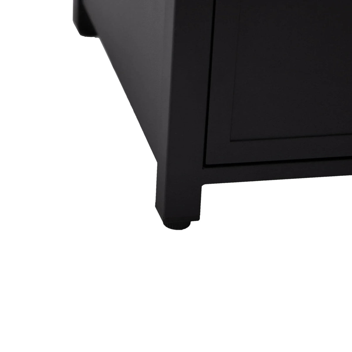 Walbrooke Modern Square Tank Holder Table with Tempered Glass Top and Powder Coated Aluminum - Elax Furniture