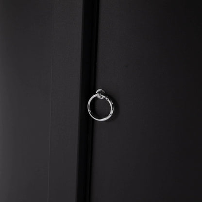 Walbrooke Modern Round Tank Holder Table with Tempered Glass Top and Powder Coated Aluminum - Elax Furniture