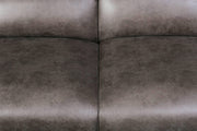 LeisureMod Whisper 4-6 Seater Conversation Set With a Chaise and Ottoman Upholstered in Linen/Leather/Polyester - Elax Furniture