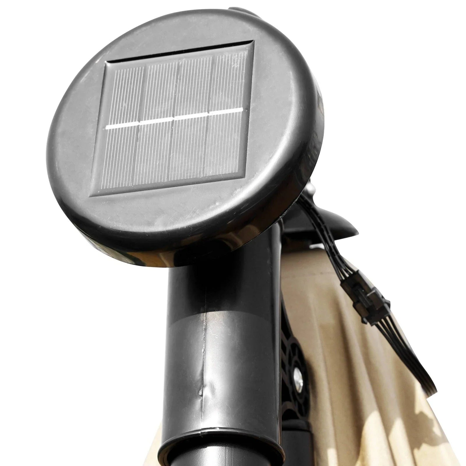 Willry Modern Outdoor 10 Ft Offset Cantilever Hanging Patio Umbrella With Solar Powered LED - Elax Furniture