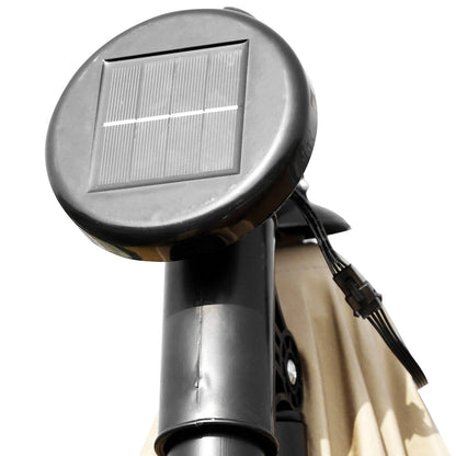 Willry Modern Outdoor 10 Ft Offset Cantilever Hanging Patio Umbrella With Solar Powered LED - Elax Furniture