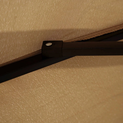 Willry Modern Outdoor 10 Ft Offset Cantilever Hanging Patio Umbrella With Solar Powered LED - Elax Furniture