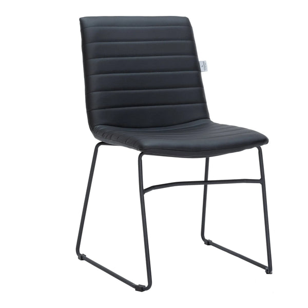 Zylar Leather/Polyester Office Guest Chair with Powder-Coated Stainless Steel Base - Elax Furniture
