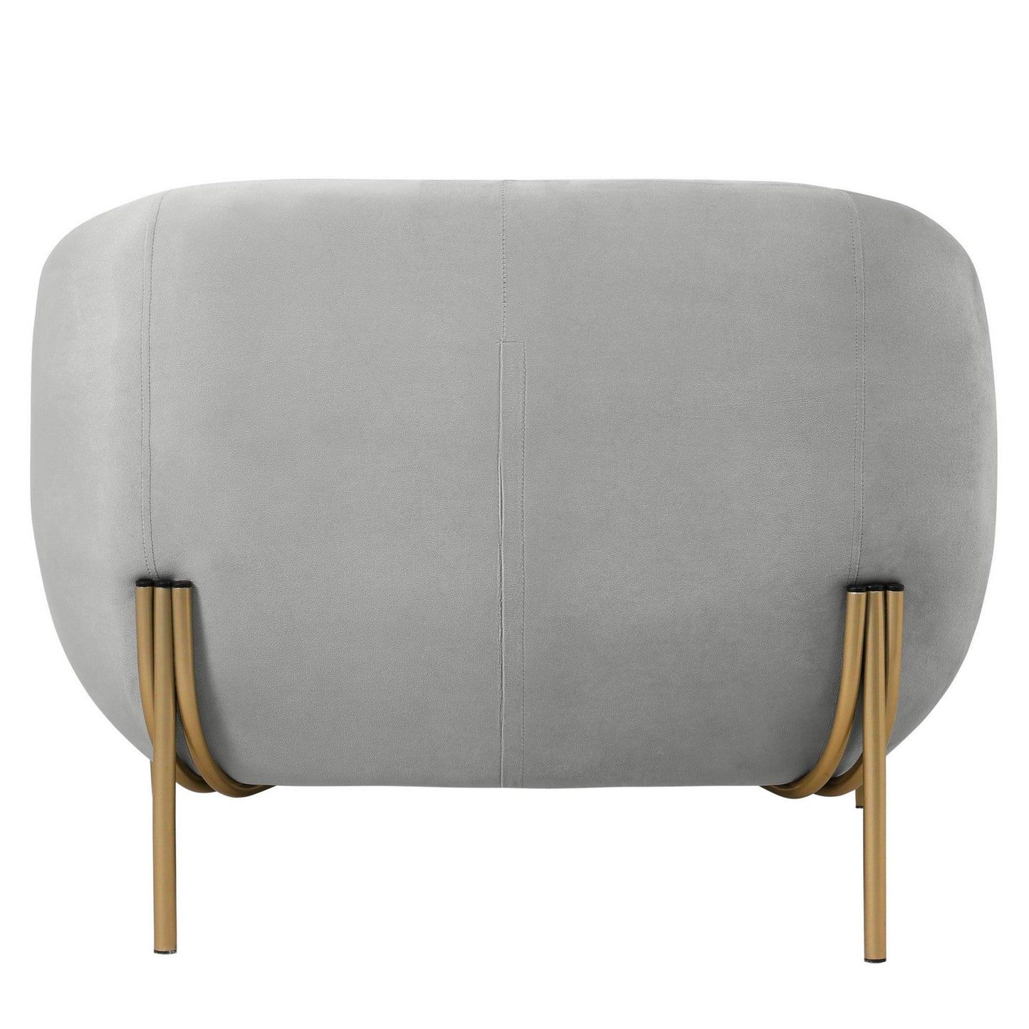 Zuno Upholstered Single Seater Sofa in Velvet with Gold Iron Legs - Elax Furniture