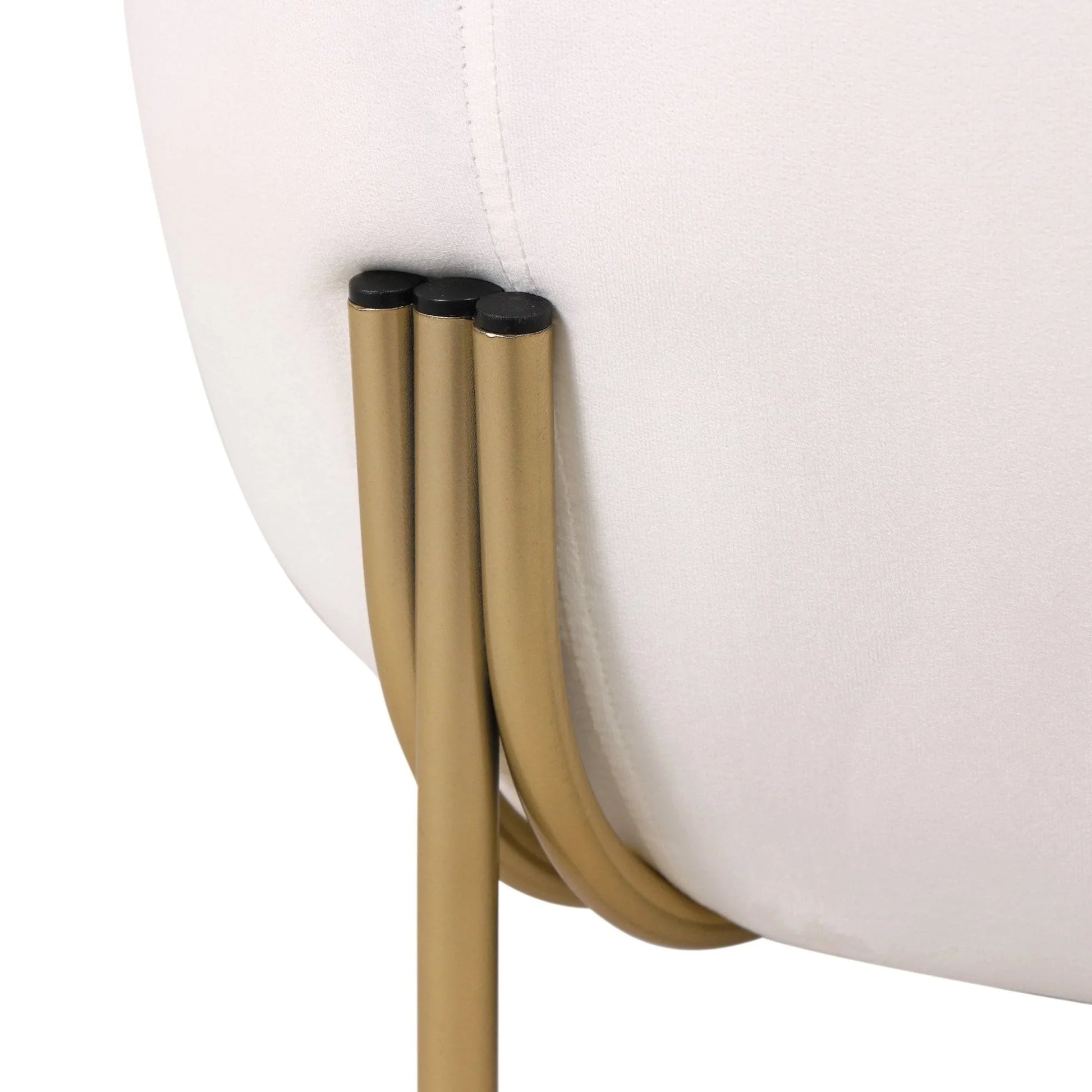 Zuno Upholstered Single Seater Sofa in Velvet with Gold Iron Legs - Elax Furniture