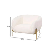 Zuno Upholstered Single Seater Sofa in Velvet with Gold Iron Legs - Elax Furniture