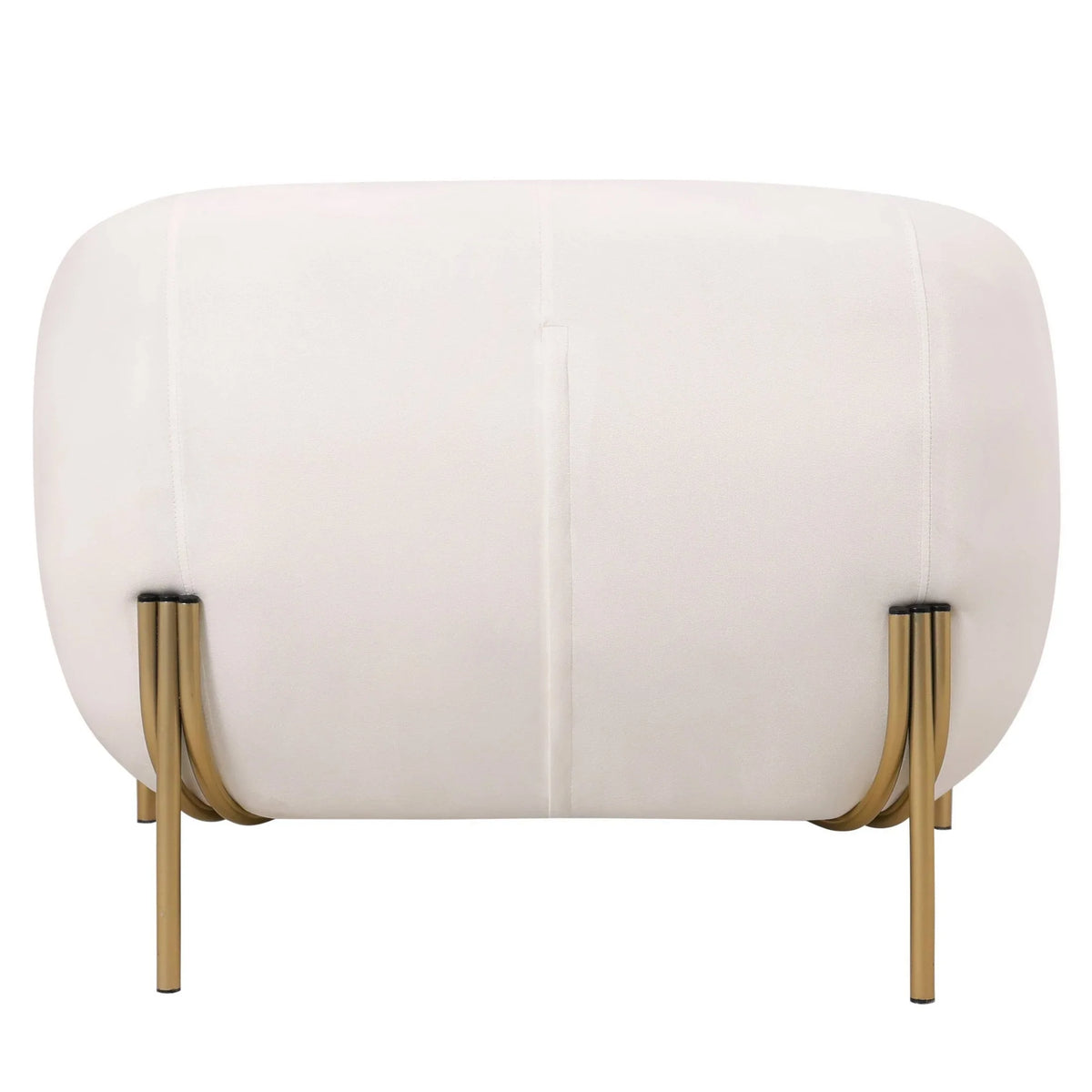 Zuno Upholstered Single Seater Sofa in Velvet with Gold Iron Legs - Elax Furniture