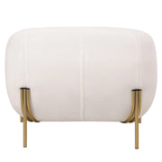 Zuno Upholstered Single Seater Sofa in Velvet with Gold Iron Legs - Elax Furniture