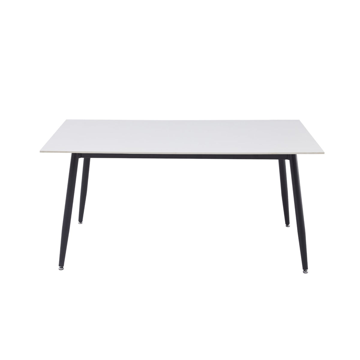 Zayle Rectangular Dining Table with a Sintered Stone Tabletop and a Stainless Steel Base