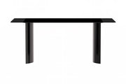 Zara Rectangular Dining Table with Glass/Sintered Stone Top and Stainless Steel Base - Elax Furniture