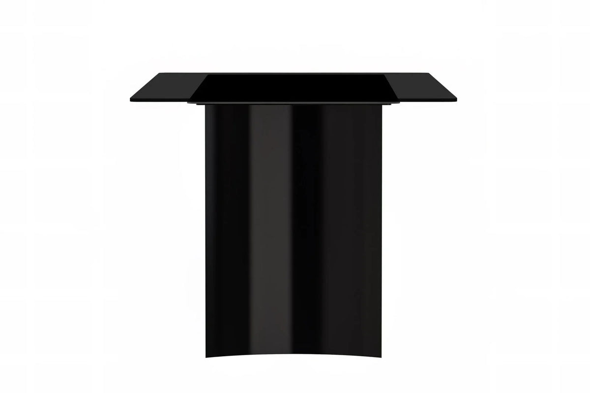 Zara Rectangular Dining Table with Glass/Sintered Stone Top and Stainless Steel Base - Elax Furniture