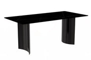 Zara Rectangular Dining Table with Glass/Sintered Stone Top and Stainless Steel Base - Elax Furniture