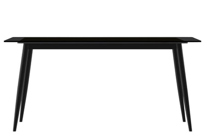 Zayle Modern Dining Table with a Rectangular Glass/Stone Tabletop in Steel - Elax Furniture