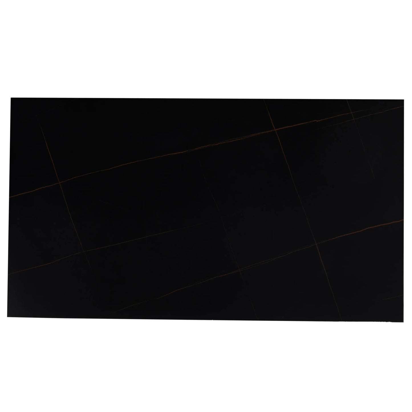 Zayle Modern Dining Table with a Rectangular Glass/Stone Tabletop in Steel