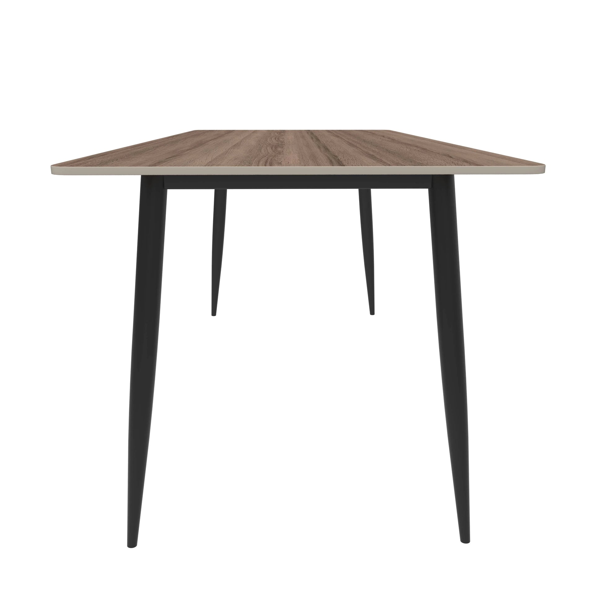 Zayle Modern Dining Table with a Rectangular Glass/Stone Tabletop in Steel - Elax Furniture