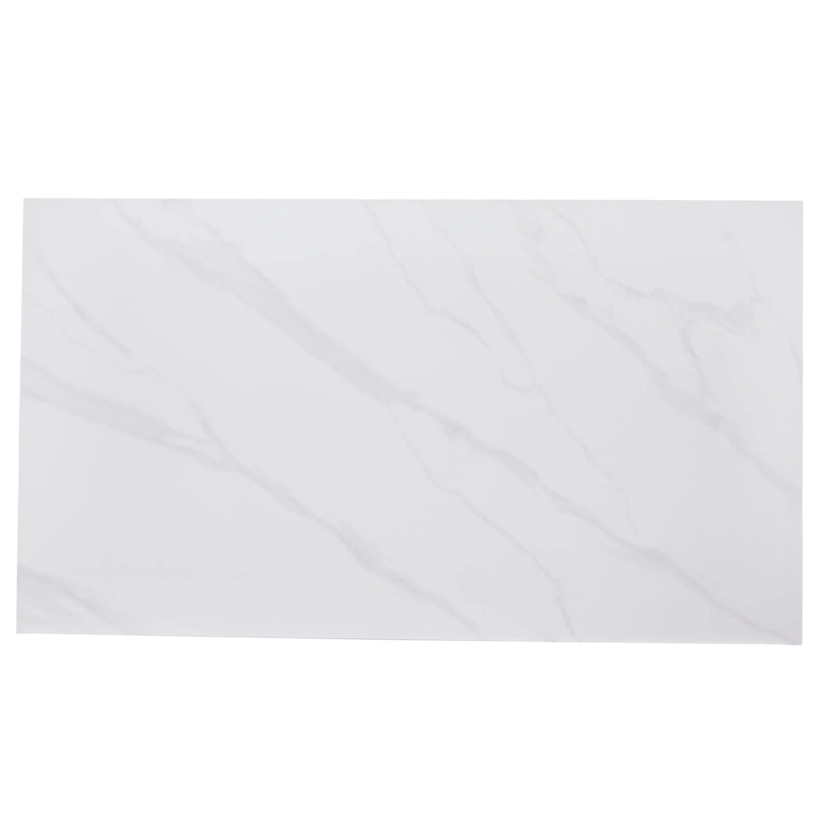 Zayle Modern Dining Table with a Rectangular Glass/Stone Tabletop in Steel