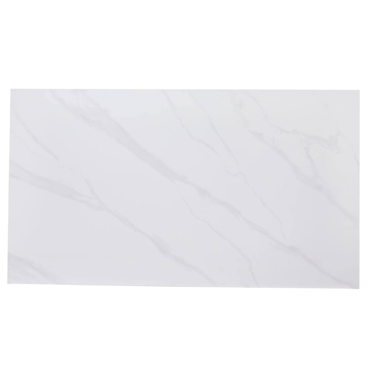 Zayle Modern Dining Table with a Rectangular Glass/Stone Tabletop in Steel