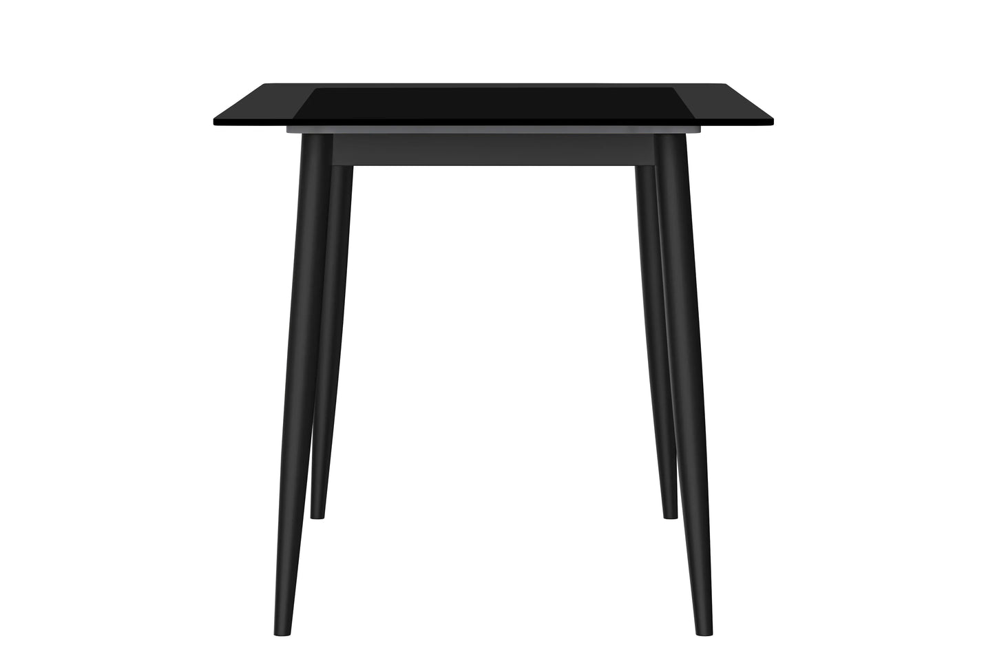 Zayle Modern Dining Table with a Rectangular Glass/Stone Tabletop in Steel - Elax Furniture