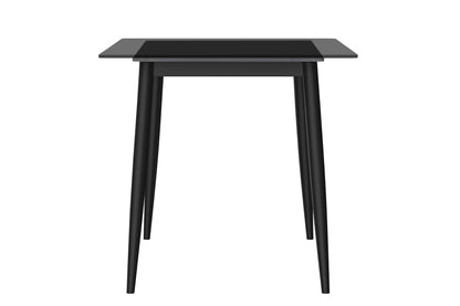 Zayle Modern Dining Table with a Rectangular Glass/Stone Tabletop in Steel - Elax Furniture