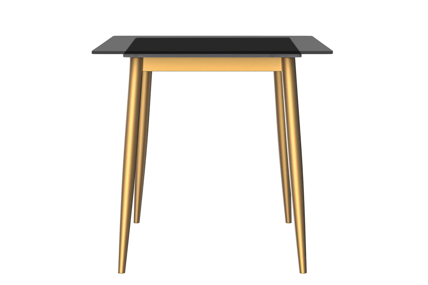 Zayle Modern Dining Table with a Rectangular Glass/Stone Tabletop in Steel - Elax Furniture