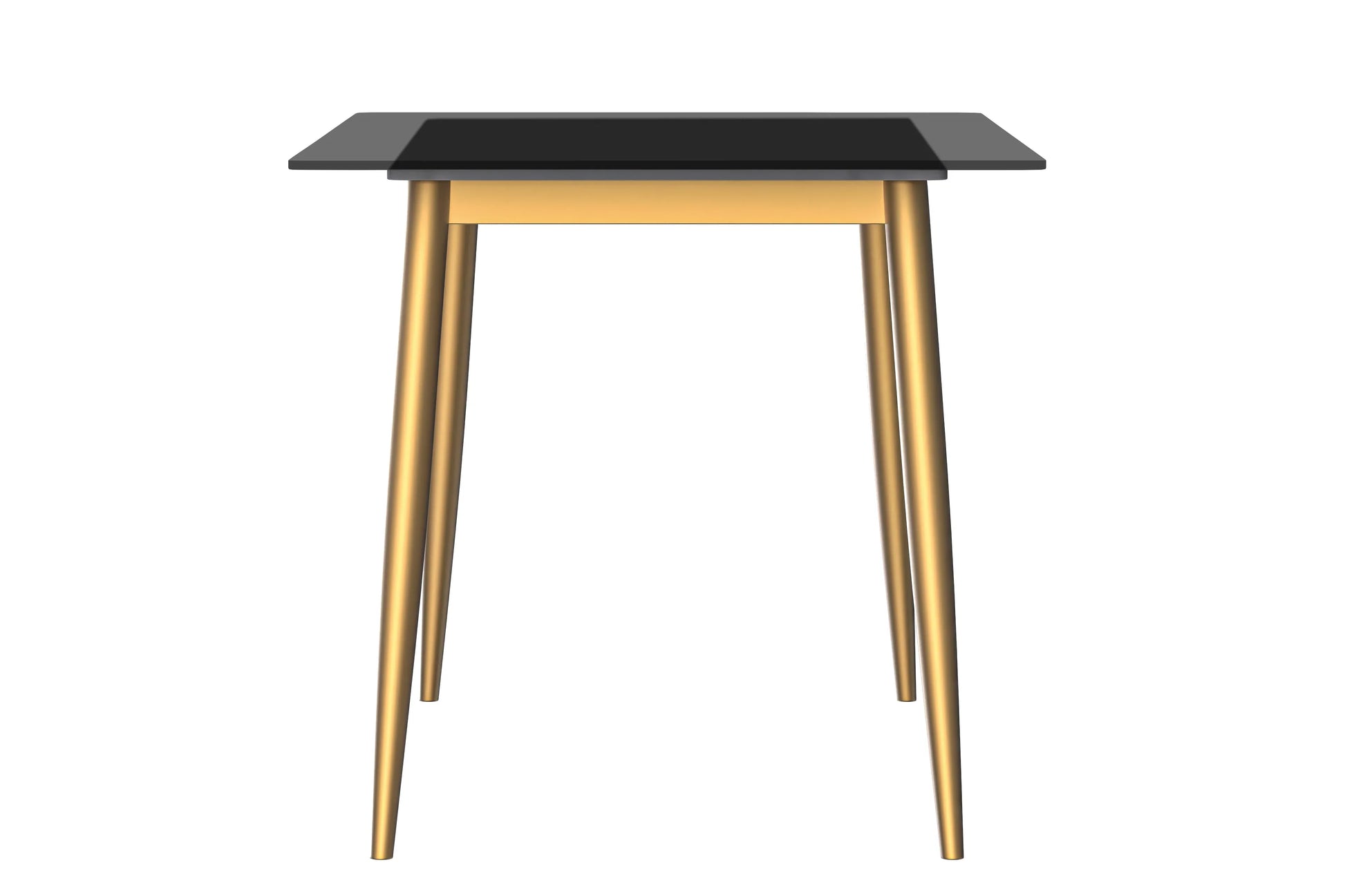 Zayle Modern Dining Table with a Rectangular Glass/Stone Tabletop in Steel - Elax Furniture
