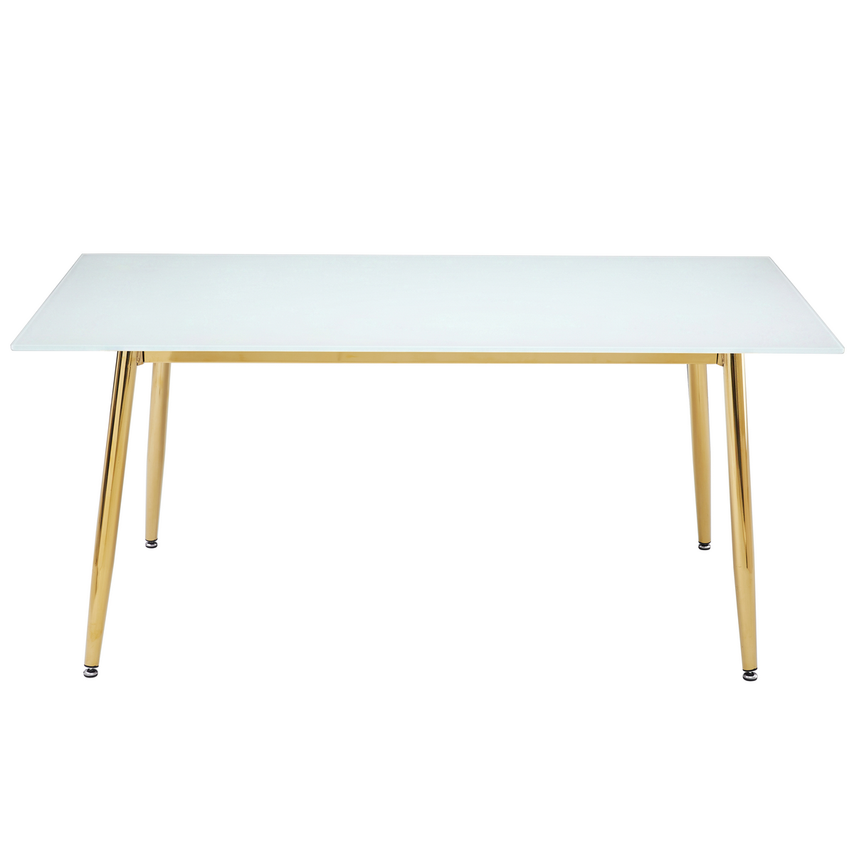 Zayle Rectangular Dining Table with a Sintered Stone Tabletop and a Stainless Steel Base