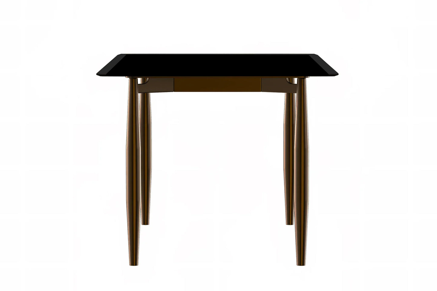 Zinti Dining Table with Glass or Sintered Stone Rectangular Wide Tabletop with Steel Base and Legs - Elax Furniture