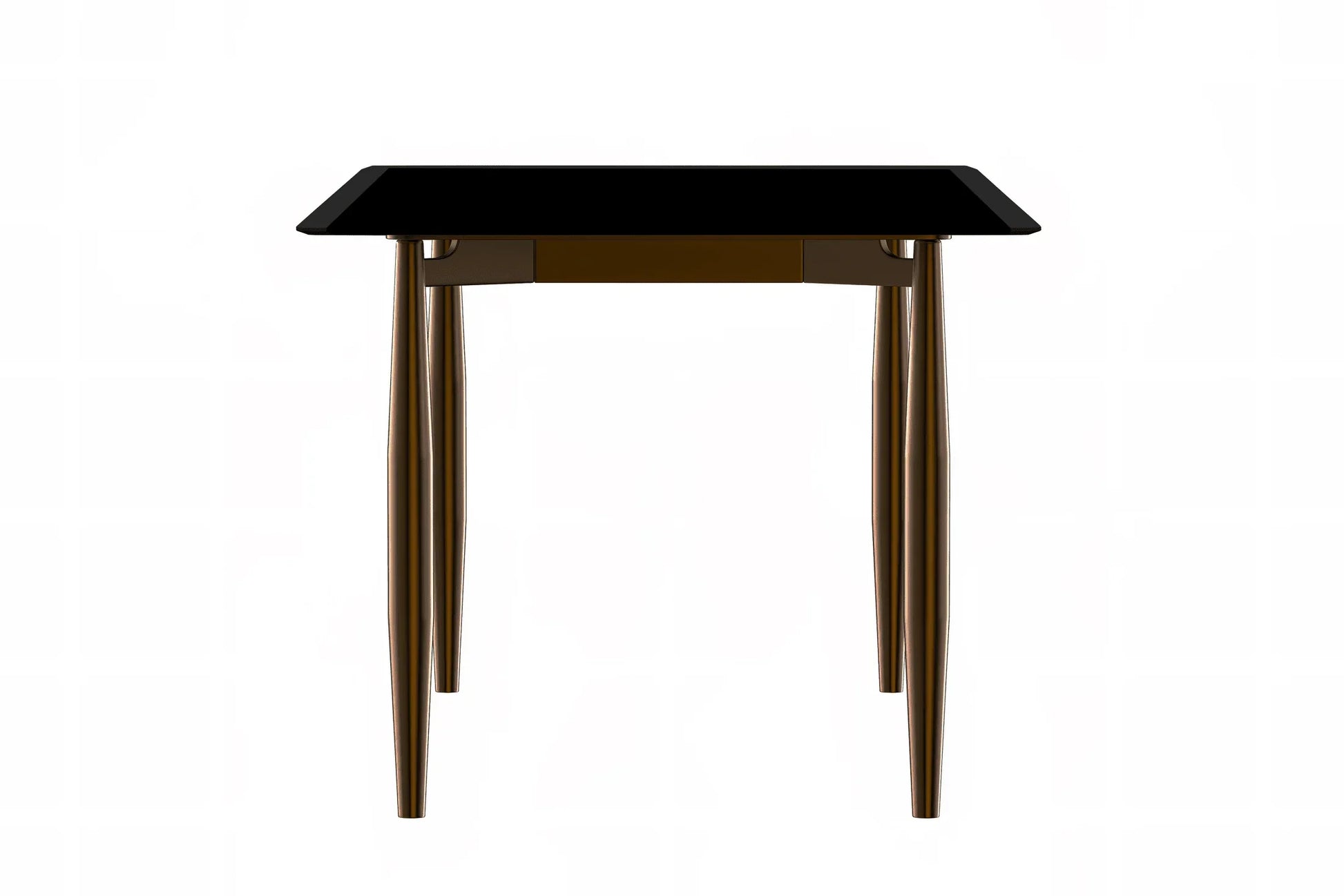 Zinti Dining Table with Glass or Sintered Stone Rectangular Wide Tabletop with Steel Base and Legs - Elax Furniture