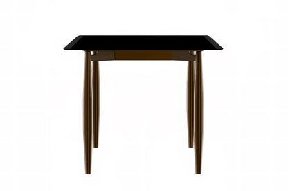 Zinti Dining Table with Glass or Sintered Stone Rectangular Wide Tabletop with Steel Base and Legs - Elax Furniture