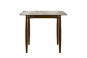 Zinti Dining Table with Glass or Sintered Stone Rectangular Wide Tabletop with Steel Base and Legs - Elax Furniture