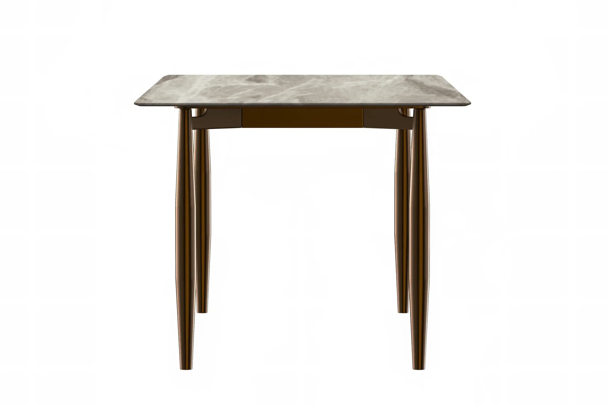 Zinti Dining Table with Glass or Sintered Stone Rectangular Wide Tabletop with Steel Base and Legs - Elax Furniture