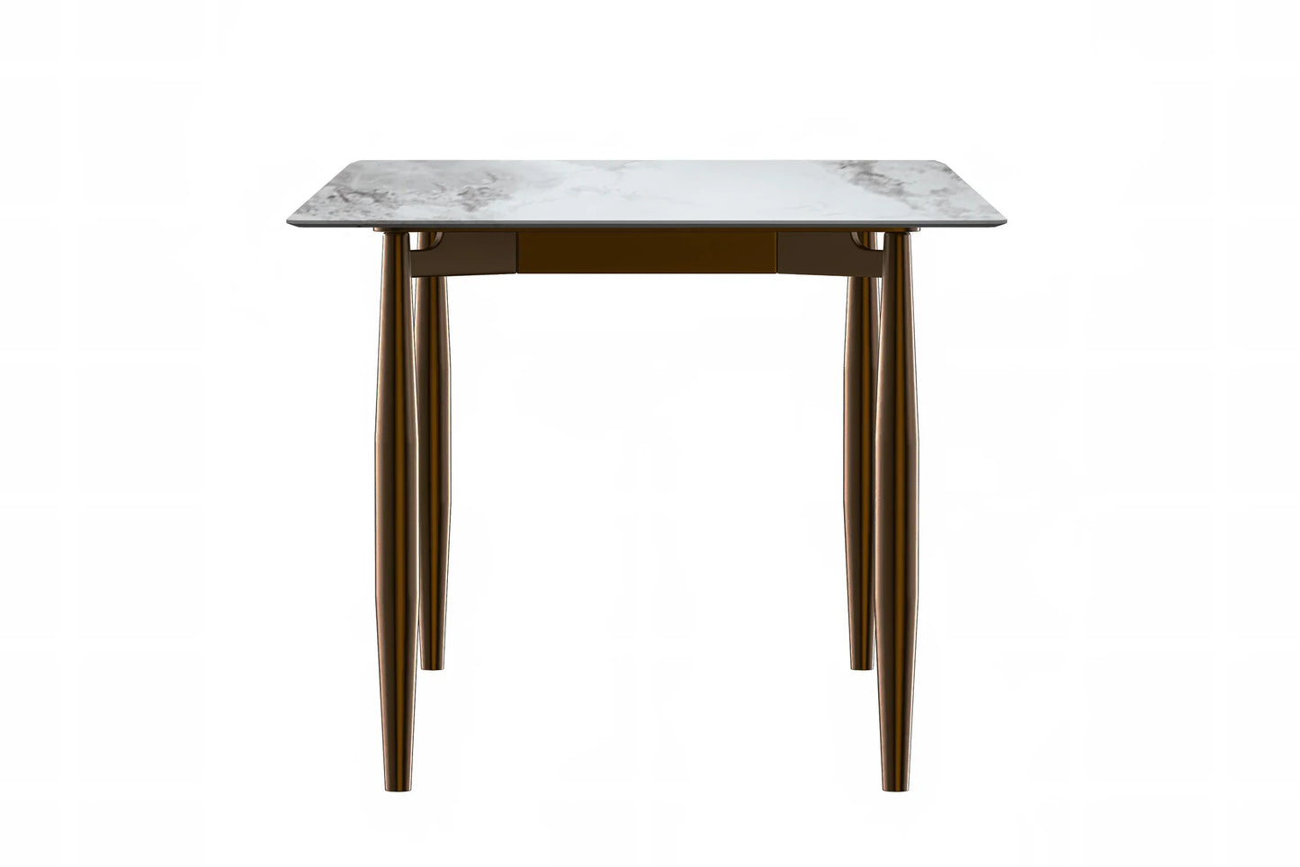 Zinti Dining Table with Glass or Sintered Stone Rectangular Wide Tabletop with Steel Base and Legs - Elax Furniture