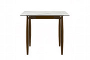 Zinti Dining Table with Glass or Sintered Stone Rectangular Wide Tabletop with Steel Base and Legs - Elax Furniture