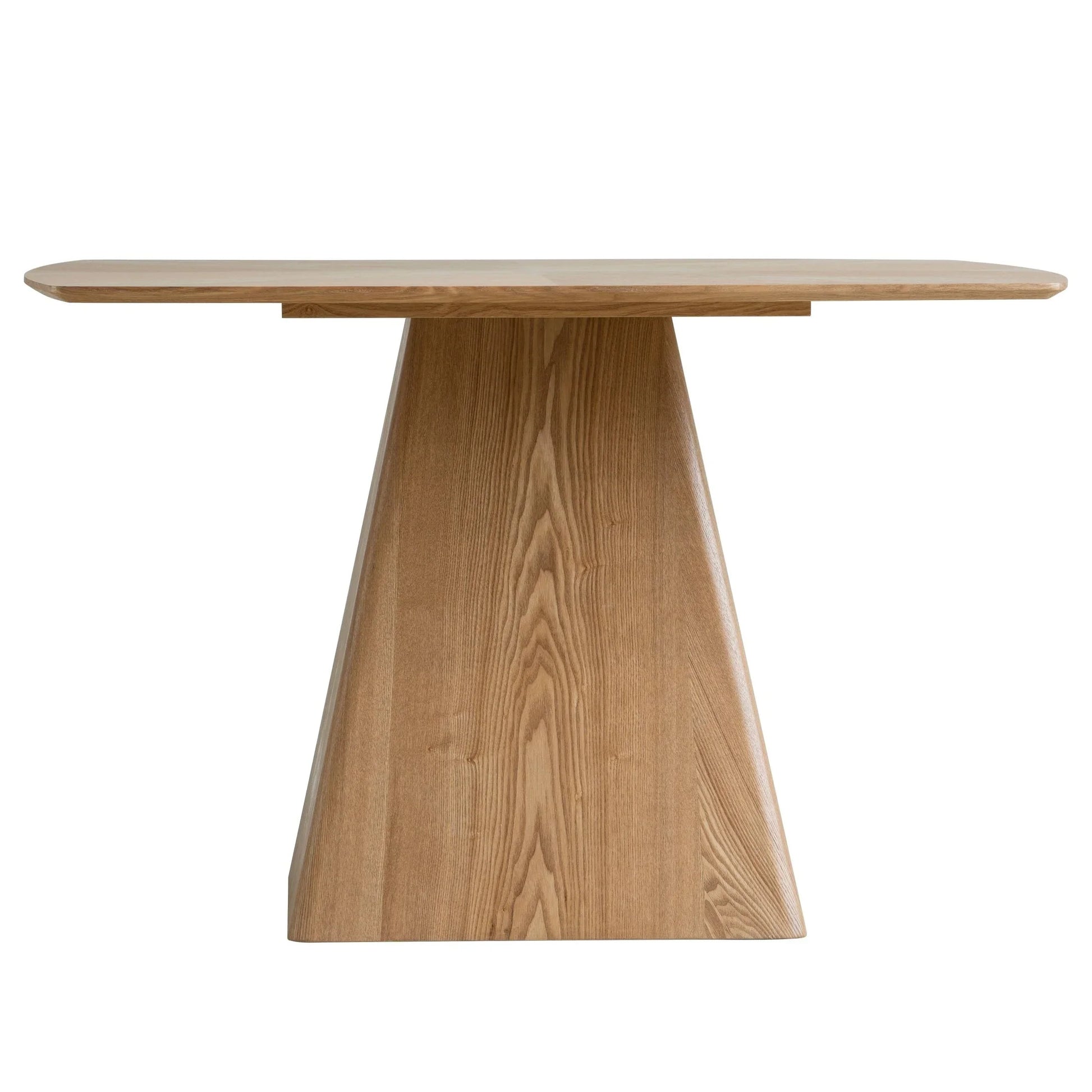 Zephry 47" Square Dining Table in Ash Wood Veneer with Tapered Iron Pedestal Base - Elax Furniture